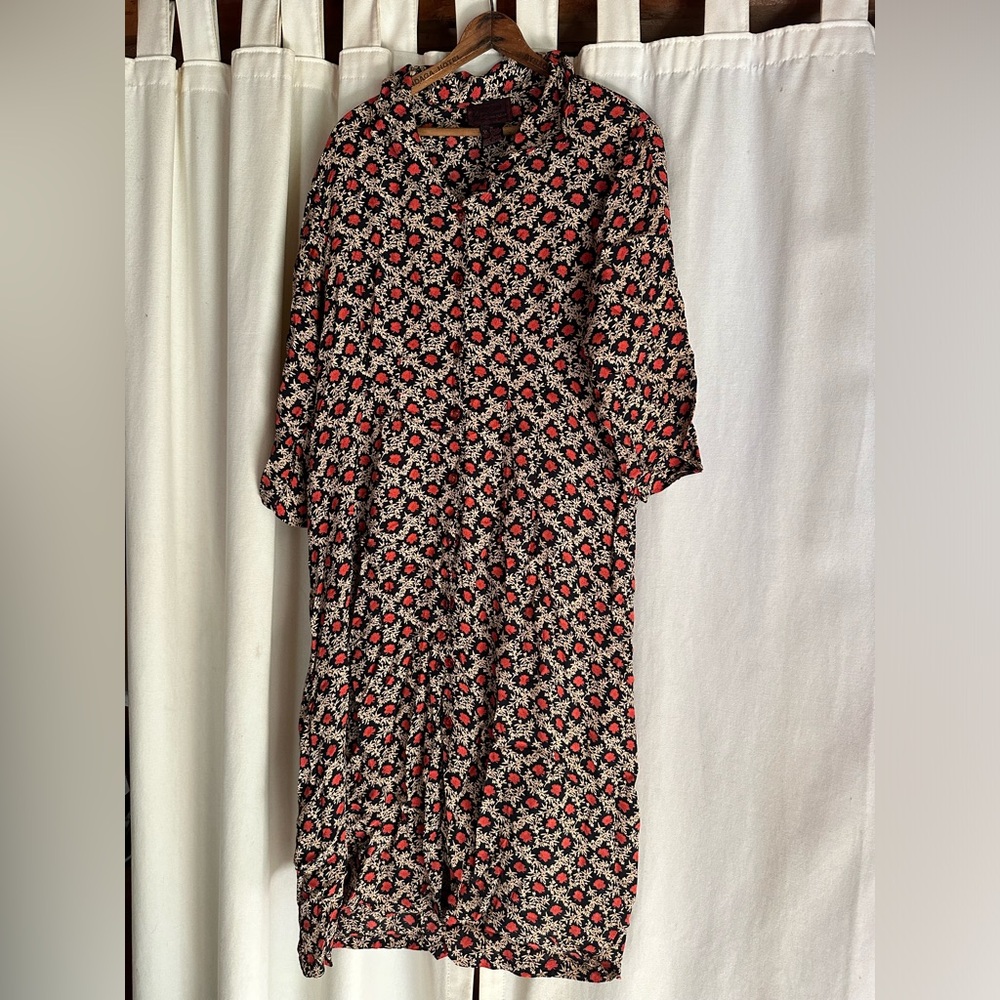 April Cornell rose dress